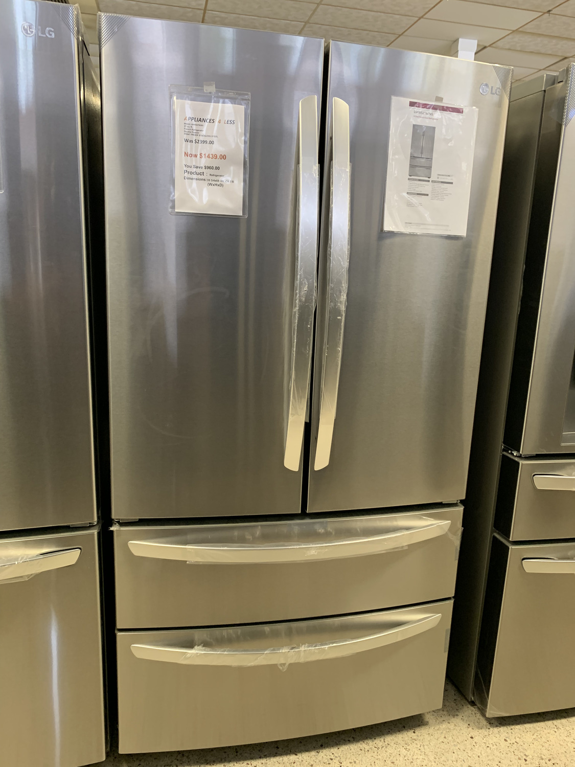LG Refrigerators - 4 Door French Door 27 Cu Ft - LMWS27626S